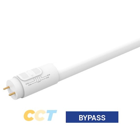 Portor 4FT LED T8 Bypass Tube, Type B, CCT Selector, 30K/35K/40K/50K/65K PT-T8-4FB-18W-5CCT